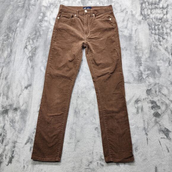 GAP Denim - Gap Denim Jeans Womens 2/26R Cozy Brown Stretch Corduroy High Rise Vintage Slim